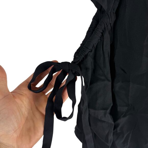 Club Monaco Sandrella Flare Bow Split Bow Sleeve Top Black Size S - Picture 6 of 7